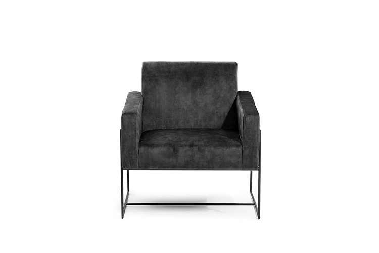 Logan Velvet Armchair - Aged Mercury Armchairs - 1