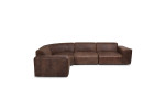 Jagger Leather Modular - Corner Couch Set - Zambezi Spice -