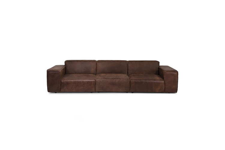 Jagger Leather Modular - 4 Seater Couch - Spice Living Room Furniture - 1