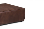 Jagger Leather Ottoman - Zambezi Spice -