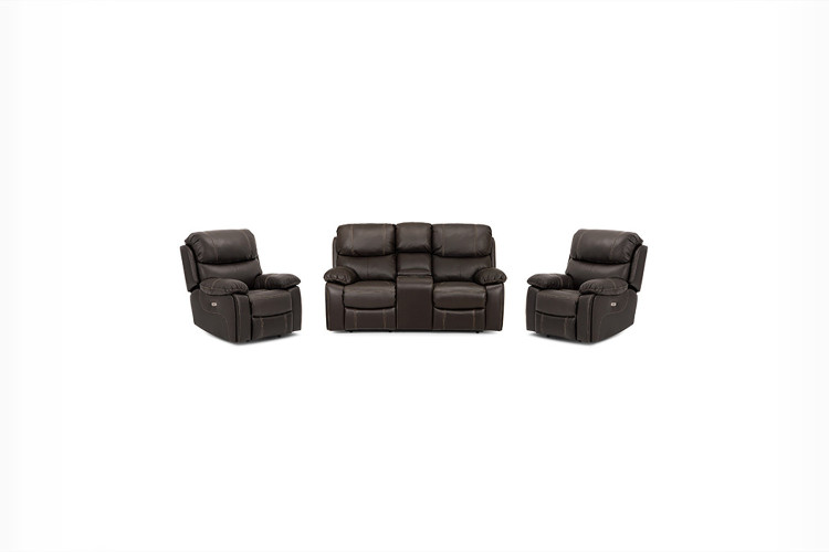 Halton Cinema Recliner Set - Mocca Recliner Sets - 1