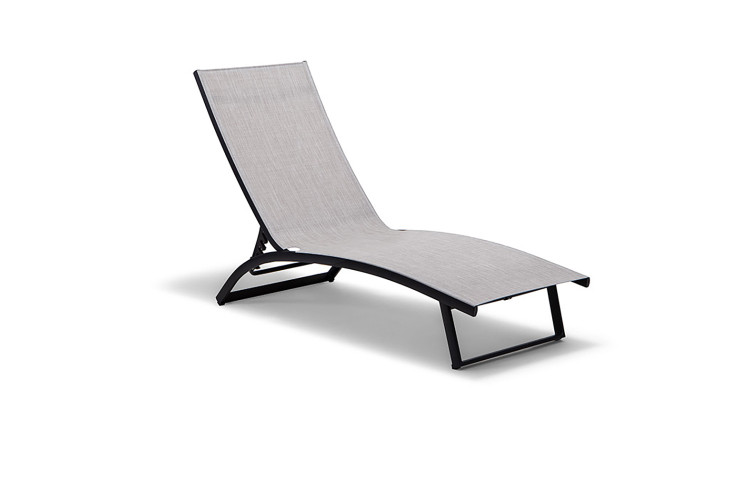 Alayna Pool Lounger - Grey and Black Sun and Pool Loungers - 1