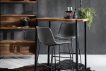 Lazera Bar Table + Halo Bar Chairs - Storm Grey -