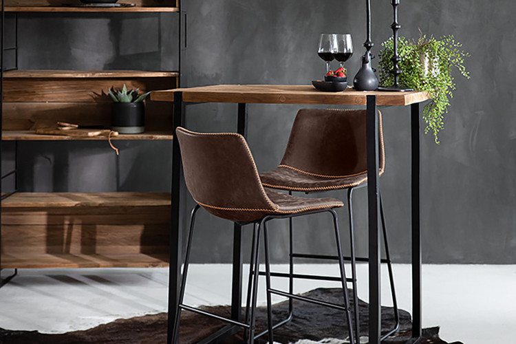 Lazera Bar Table + Halo Bar Chairs - Ginger -