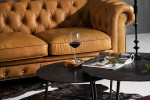 Jefferson Leather Lounge Suite - Tan Brown -