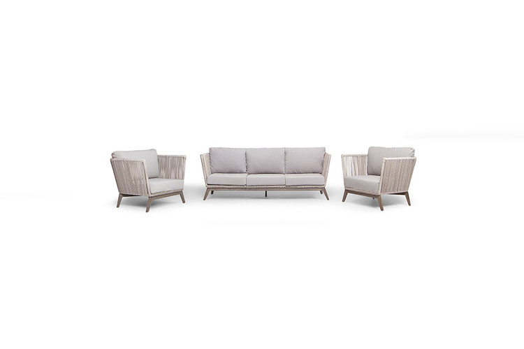 Cardelini Patio Lounge Set - Stone -