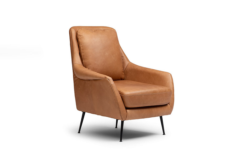 Santana Leather Armchair - Tan Armchairs - 1