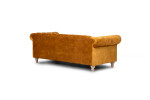 Lannfield 3 Seater Couch - Textured Velvet Mustard -