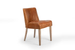 Tan Christian Leather Dining Chair | Dining Room Chairs -