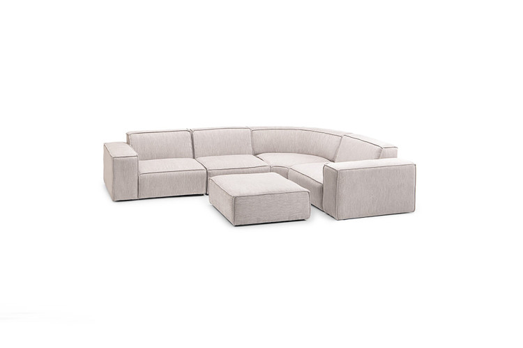 Jagger  Modular - Corner Couch With Ottoman - Taupe -