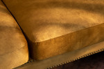 Lannfield 3 Seater Couch - Textured Velvet Mustard -