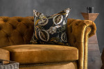 Lannfield 3 Seater Couch - Textured Velvet Mustard -